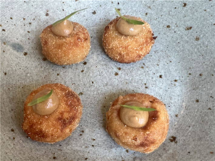 Spenwood and apple canape